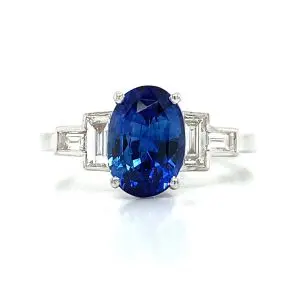 2.50ct Sapphire and Diamond Ring