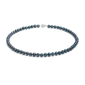 Jersey Pearl Dark Peacock Necklace