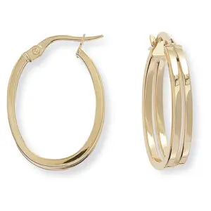 Gold Double Hoop Earrings