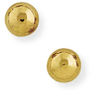 Gold Ball Stud Earrings 7mm