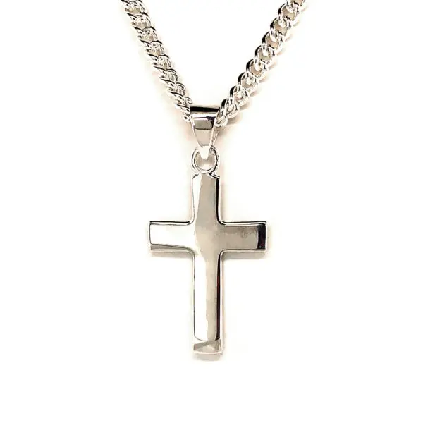 Traditional Silver Cross and Chain