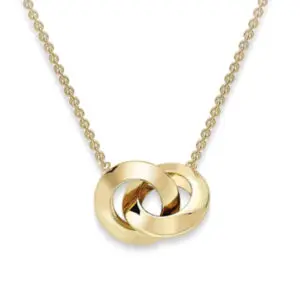 9ct Gold Linked Rings Necklace