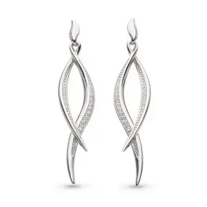 Kit Heath Entwine CZ Pave Drop Earrings