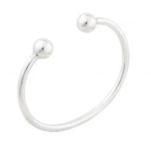 Silver Round Profile Torque Bracelet