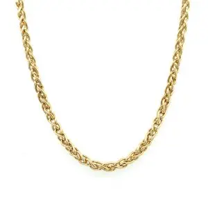 English Made Yellow Gold Spiga Chain