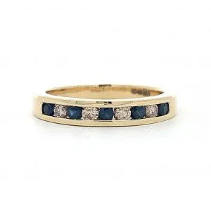 Channel Set Sapphire & Diamond Eternity Ring