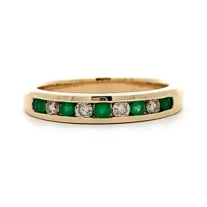 Emerald & Diamond Eternity Ring