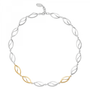 Bastian Multi Tone Navette Link Necklace