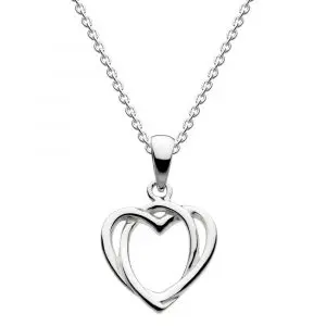 Silver Open Heart Necklace
