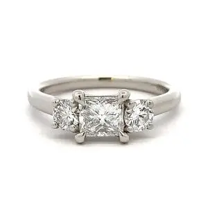 Princess Diamond Trilogy Platinum Ring