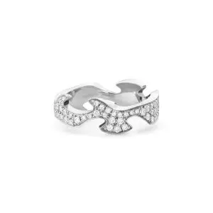 Georg Jensen Fusion Centre Ring Diamond 18ct White Gold