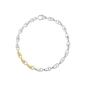 Georg Jensen Reflect Slim Gold Link Bracelet