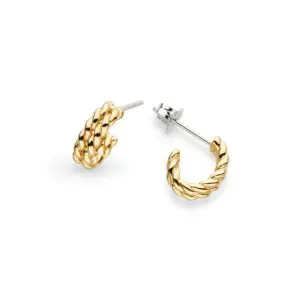 Kit Heath Marina Golden Rope Stud Hoop Earrings