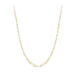 Yellow Gold Graduated Paper Clip Chain