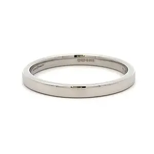 Platinum Ladies Court Band - 2mm