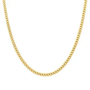 18ct Yellow Gold Traditional Curb Chain - 16"