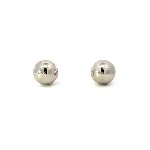 Platinum Ball Stud Earrings