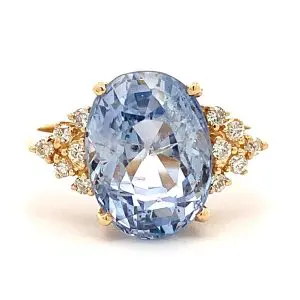 7.35ct Blue Sapphire and Diamond Dress Ring