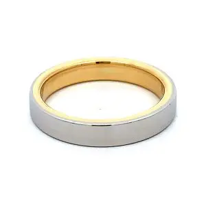 Platinum & Gold Gents Band - 3.7mm