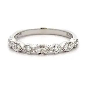 Diamond Milgrain White Gold Eternity Ring