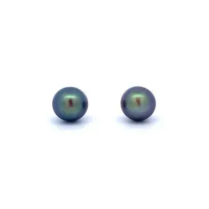 9ct Gold Small Peacock Pearl Stud Earrings