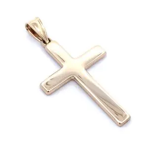 Yellow Gold Plain Cross - 29mm