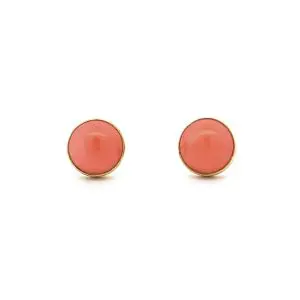18ct Yellow Gold Coral Stud Earrings