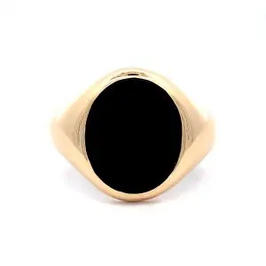 9 Carat Yellow Gold Onyx Signet Ring