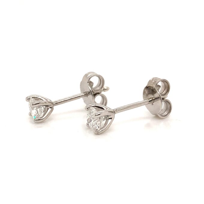 0.66ct Diamond White Gold Stud Earrings