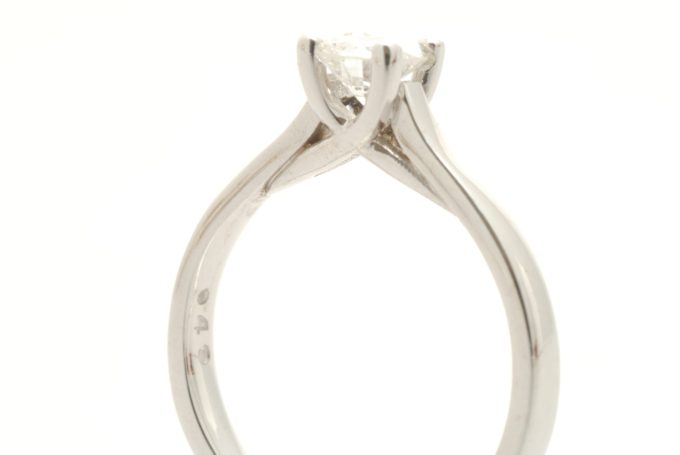 1/2 Carat Round Diamond Ring in White Gold