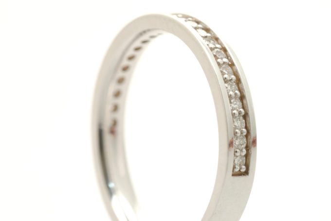 Platinum Channel Set Diamond Half Hoop Eternity