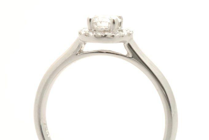 White Gold Diamond Halo Ring
