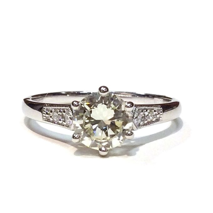 0.80ct Diamond Platinum Solitaire Ring