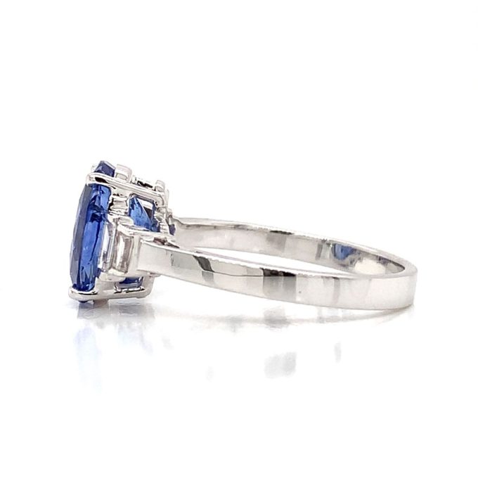 Deco Style Sapphire and Diamond Ring