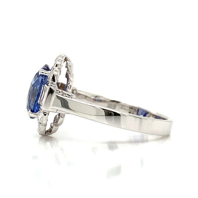 Sapphire and Diamond Period Style Ring