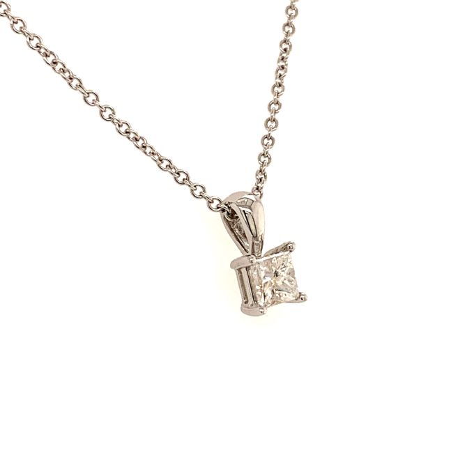 Princess Cut Diamond Pendant 0.38 Carat