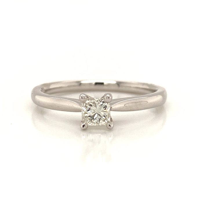 1/3rd Carat Princess Cut Diamond  in Platinum