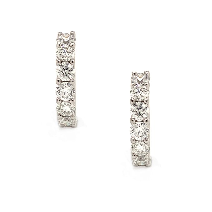 1.00 Carat Diamond Huggie Earrings
