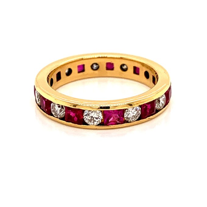Ruby & Diamond Eternity Band