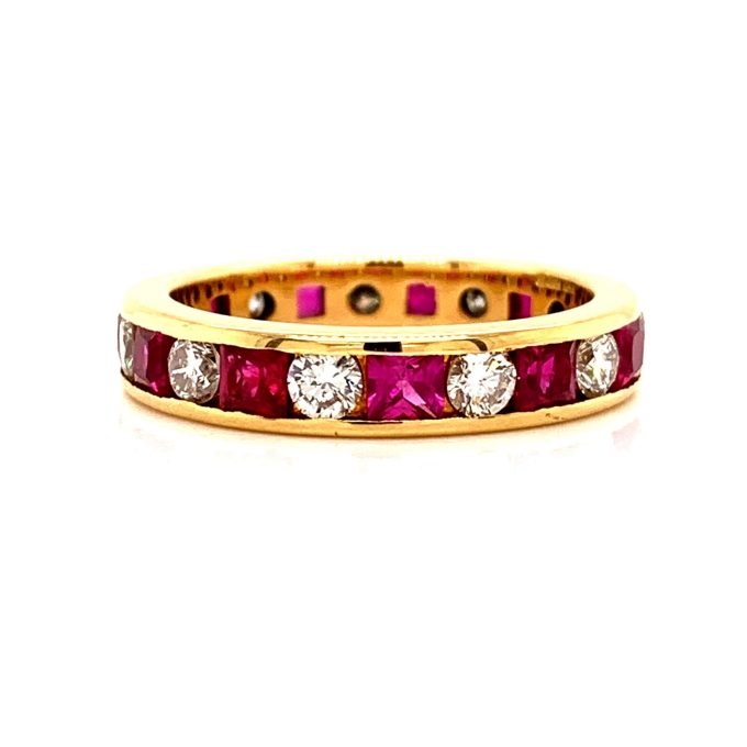 Ruby & Diamond Eternity Band