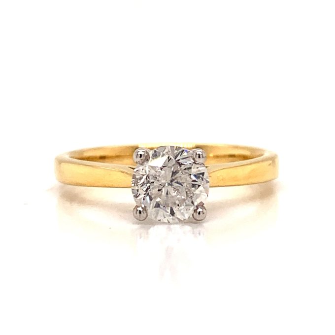 1.00 Carat Diamond Solitaire Gold Ring