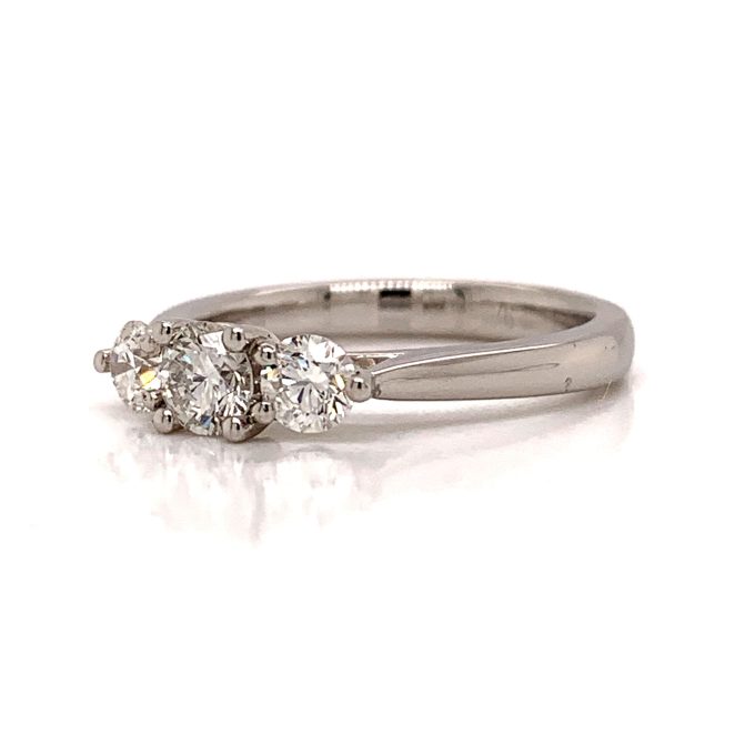 Three Stone Diamond & Platinum