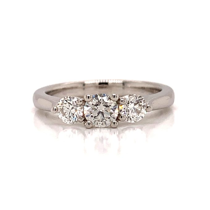 Three Stone Diamond & Platinum