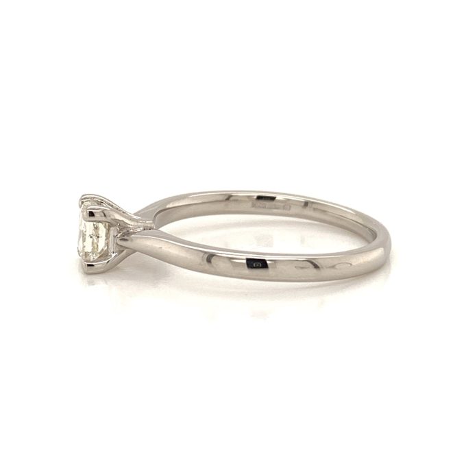 Half Carat Princess Cut Diamond Ring in Platinum