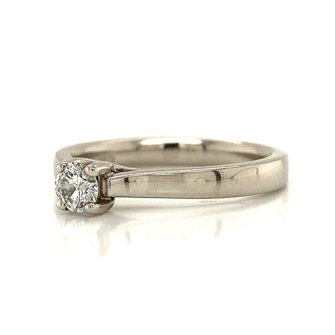 1/5th Carat Round Diamond in Platinum