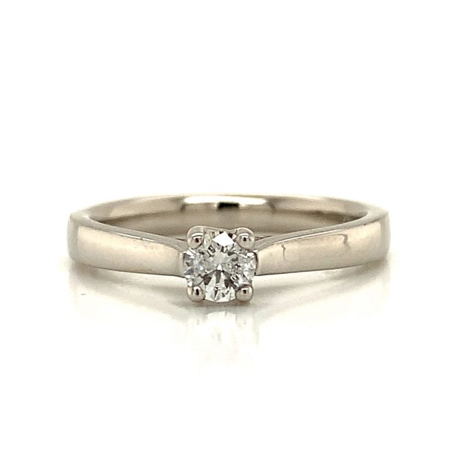 1/5th Carat Round Diamond in Platinum