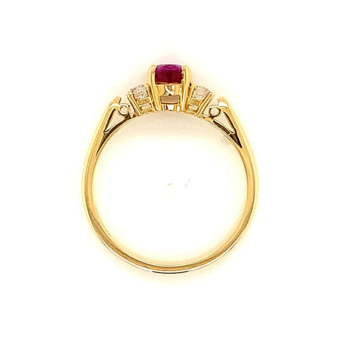 Natural Pink Sapphire & Diamond Ring