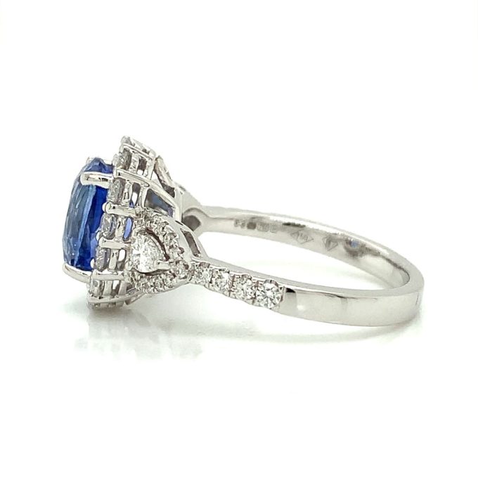 Oval Cut Sapphire and Diamond Dress Ring