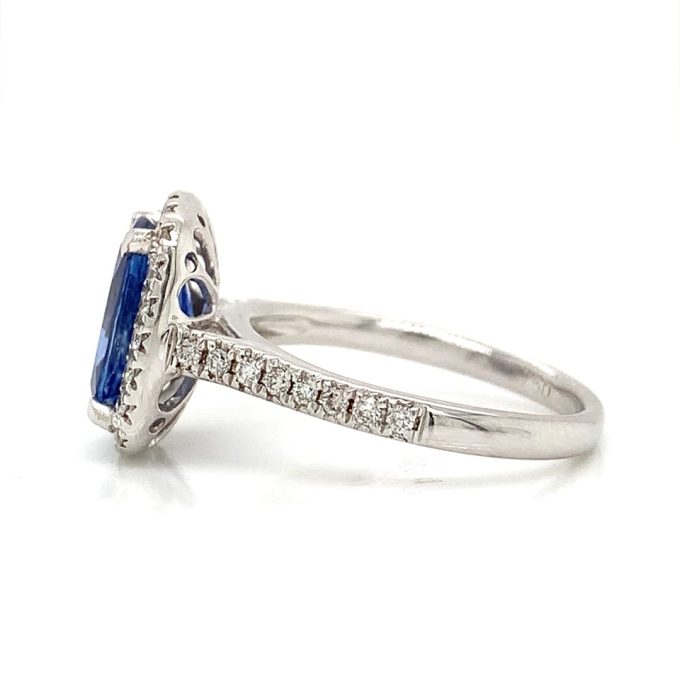 3.11ct Sapphire and Diamond Pave Dress Ring