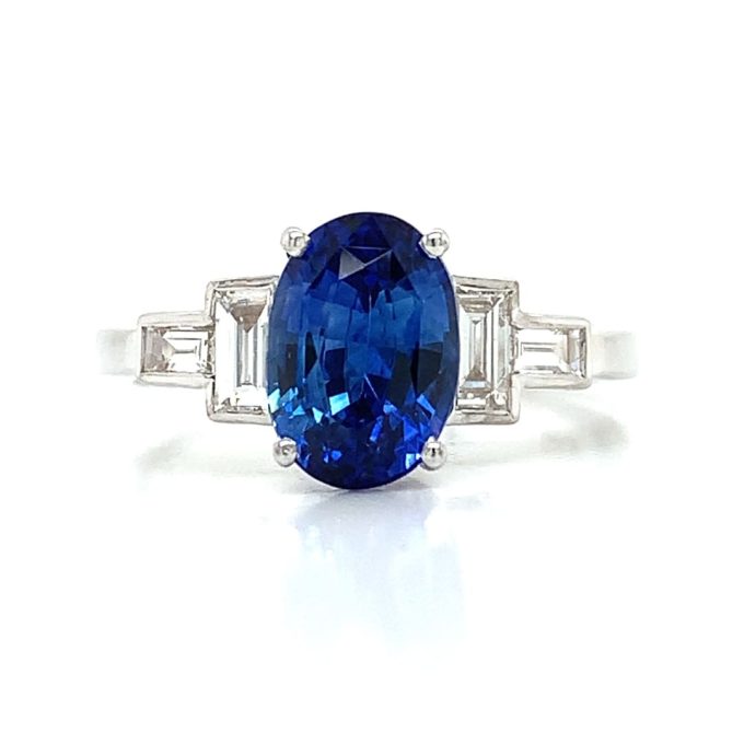 2.50ct Sapphire and Diamond Ring